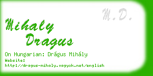 mihaly dragus business card